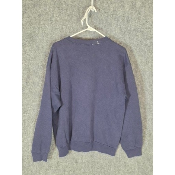 Vintage Tultex Maximum Sweats Whatever Graphic Navy Blue Sweatshirt Mens Large - Picture 2 of 9